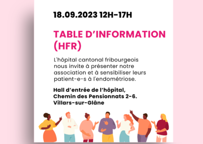 Table d’information HFR